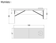 stół do masażu MOV - Cosmo Up - wymiary
