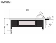 Leżanka SPA Moderna P2 K  -wymiary 